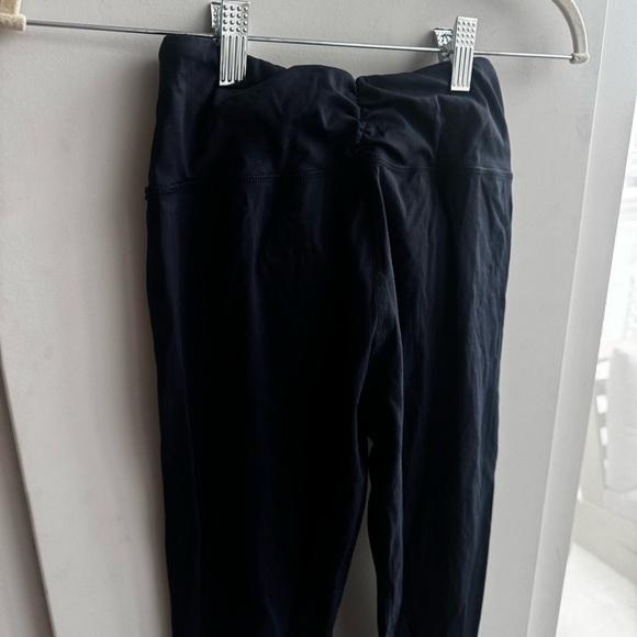 LASLULU V-High Waisted Workout Ruched Navy Leggings - Picture 5 of 8